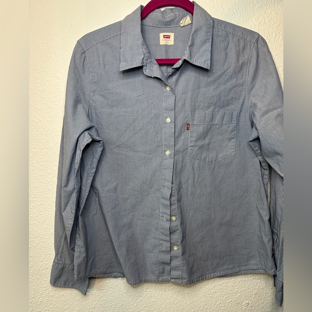 Levi's Classic Blue Pinstripe Shirt